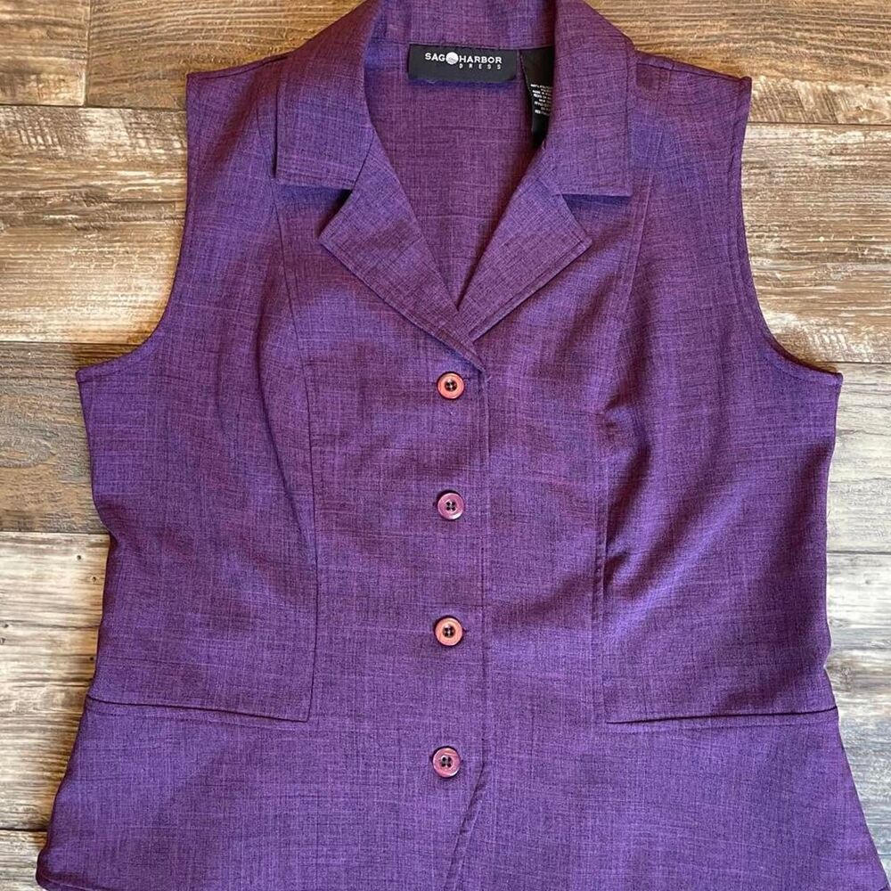 Sag-harbor Women's Purple Waistcoat vest